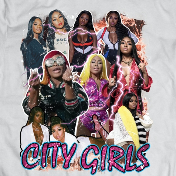 Vintage Style City Girls White Rap Tee - Picture 2 of 2